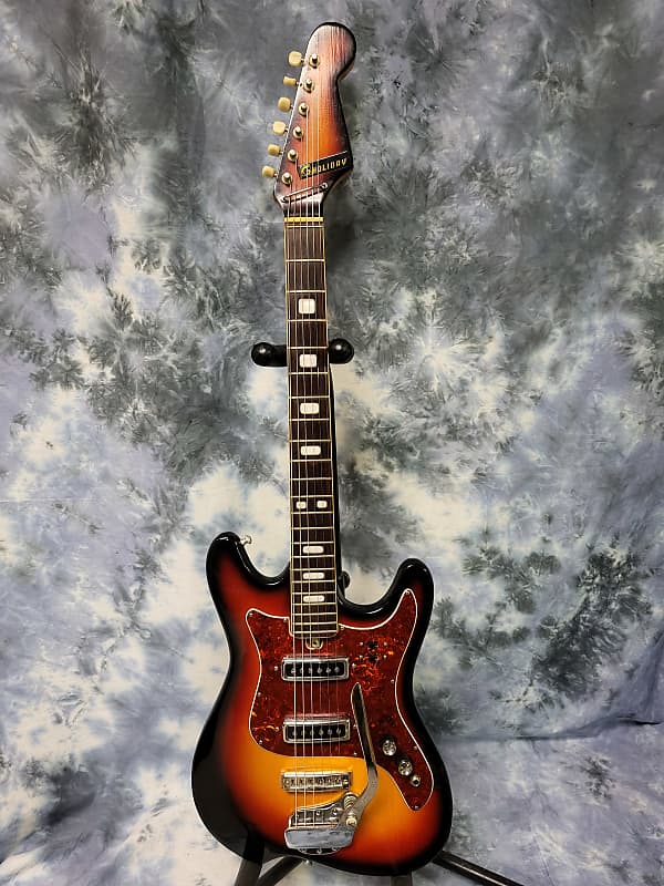 Vintage 1960's G Holiday by Kawai Dual Pickup Sunburst Electric Guitar  Swinger Model Pro Setup New Strings New Gigbag