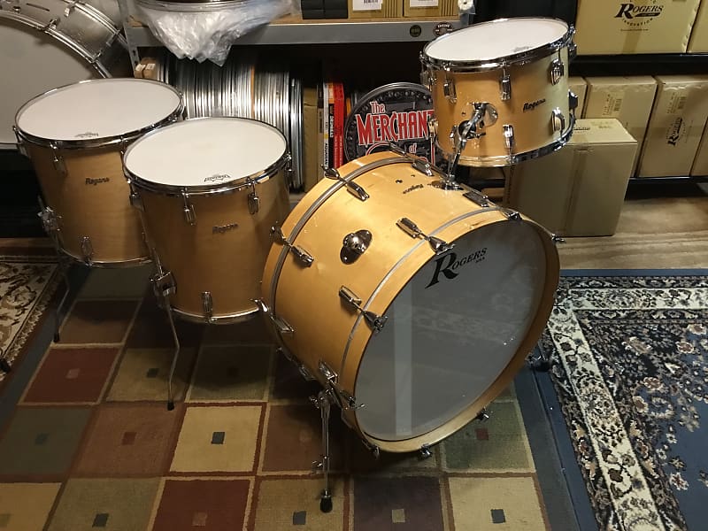 Rogers Ludwig 4pc Drum Set 26/14/16/18 Natural Maple | Reverb