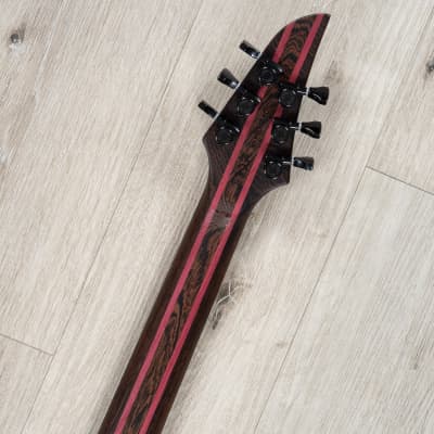 Mayones Duvell Elite VF BKP 6 Multi-Scale Guitar, Ebony Fretboard, Trans Jeans Black Red Burst Satin image 9