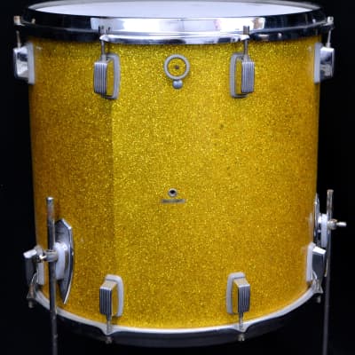 Trixon 25.5/13/16/5x14 Drum Set - Speedfire Gold Glitter NOS image 7