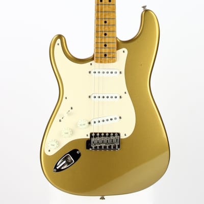 One-Of-A-Kind! 1991 Fender Custom Shop MASTERBUILT JW Black 1950's Stratocaster Reissue Electric Guitar | Aztec Gold, Lefty Strung Righty! j w image 2