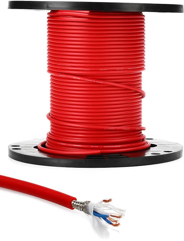 Canare L4E6S Star Quad Bulk Microphone Cable Red 200 Foot Reverb