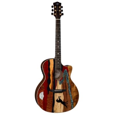 Luna Vista Stallion Tropical Wood Acoustic-electric Guitar - Gloss Natural, Help Support Small Business & Buy It Here ! image 2