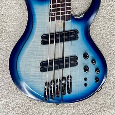 Ibanez BTB705LMCTL 5-String Electric Bass Guitar Cosmic Blue Starburst Low Gloss