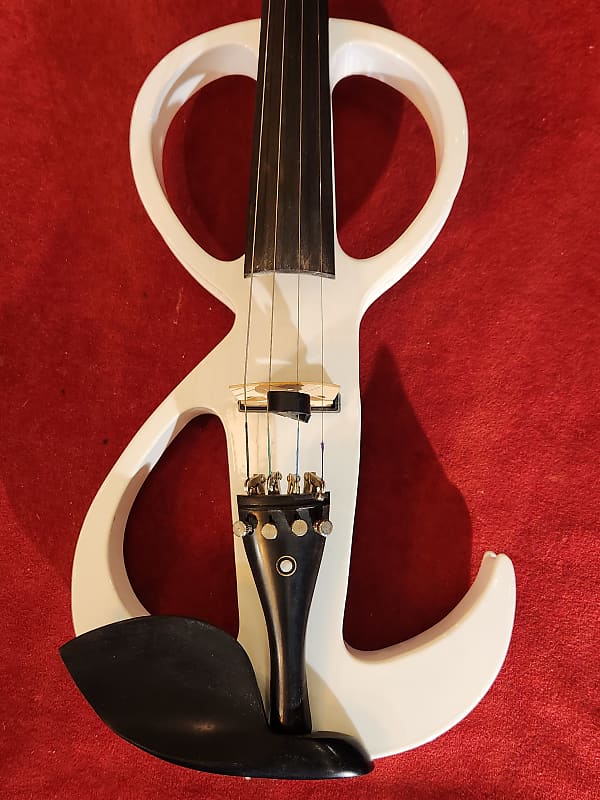 Cecilio HVPV-30 Electric Violin White w/ Case & Rosin | Reverb