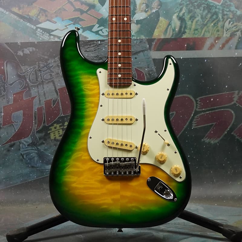 Fender Stratocaster '62 Reissue ST62QT-YLM 2013 Yellow Lime Burst MIJ Japan  | Reverb Finland