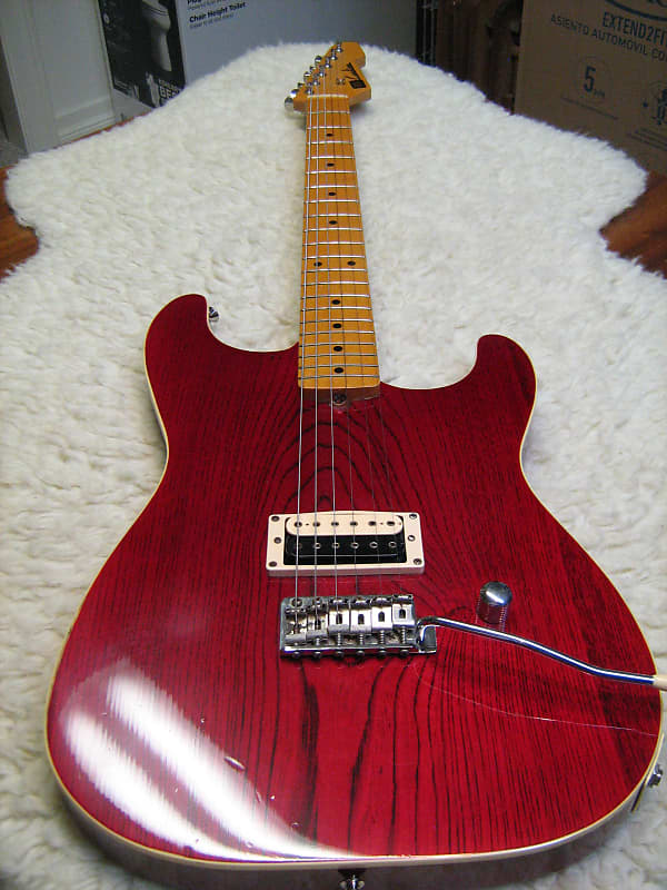 Strings & Things Custom Rare Trans Red early 80's Strat Single Humbucker w/OHSC image 1