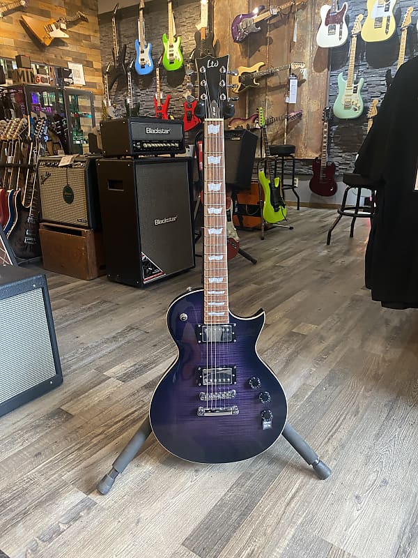 ESP LTD EC-256FM Electric Guitar, See Thru Purple Sunburst ESP LTD EC-256FM Electric Guitar, See Thru Purple Sunburst