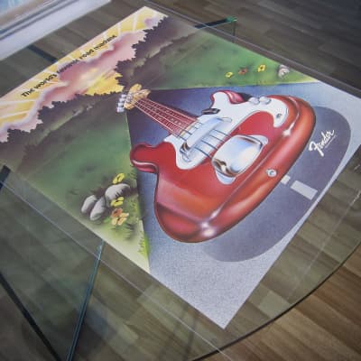 Fender Precision Bass Authentic Vintage Poster "The World's Favorite Road Machine" Circa-1970's-Multi Color image 4