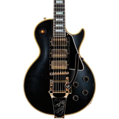 Gibson Custom Murphy Lab 1957 Les Paul Reissue 3-Pickup Bigsby Light Aged Electric Guitar Ebony for sale