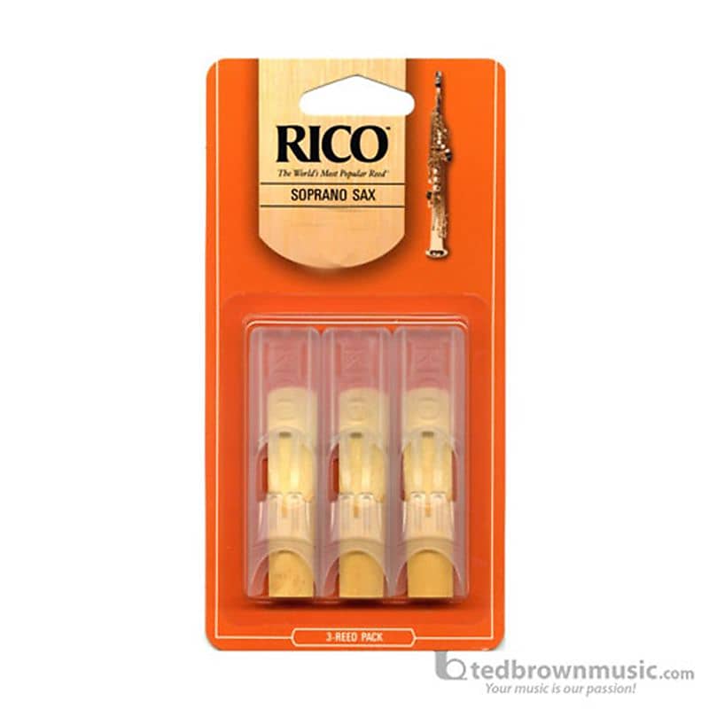 Rico by D'Addario Soprano Sax Reeds, Strength 1.5, 3-pack image 1