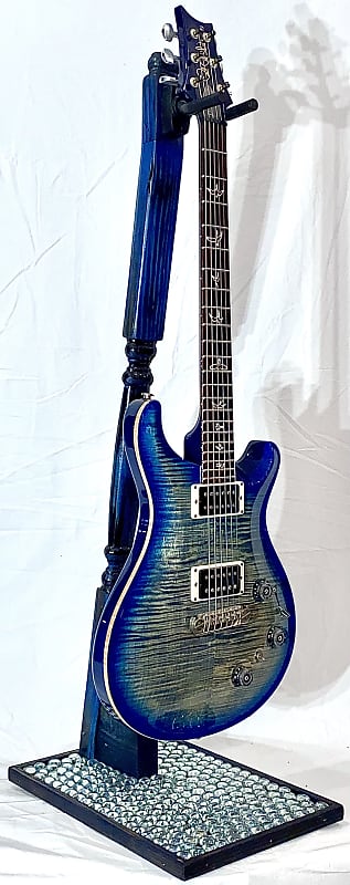 Guitar/Bass Stand - Blue on Black (Model 1) image 1
