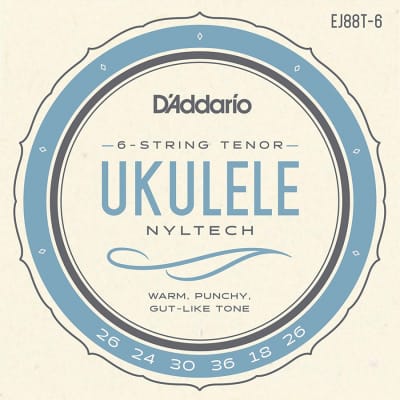 D'Addario EJ88T-6 Nyltech 6-String Tenor Ukulele Strings