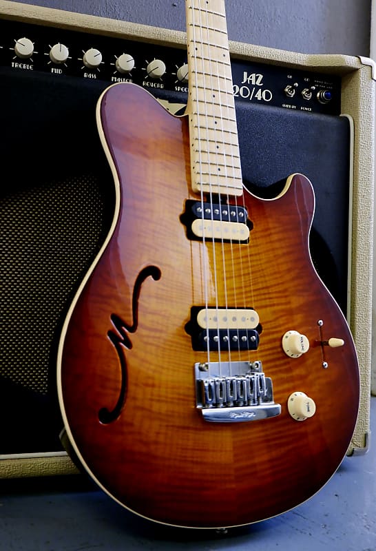 Ernie Ball Music Man Axis Super Sport Semi-Hollow HH with Maple Fretboard 2010s - Tobacco Burst image 1