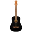 Fender FA-15 3/4 Scale Steel String Acoustic Guitar with Gig Bag, BLACK - Open Box