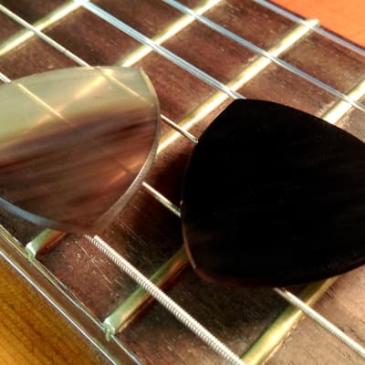 Set of 2 Zebu Buffalo Horn Triangle Guitar Mandolin Pick - Master Artisan Nashville Picks image 1