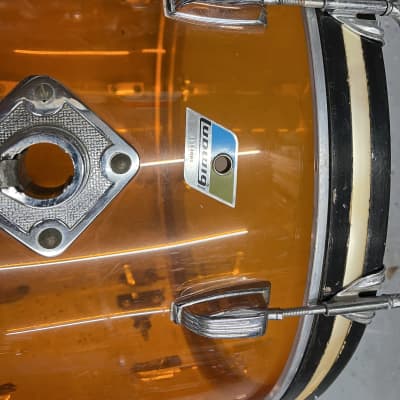 Ludwig 24” Amber Vistalite Bass Drum image 6