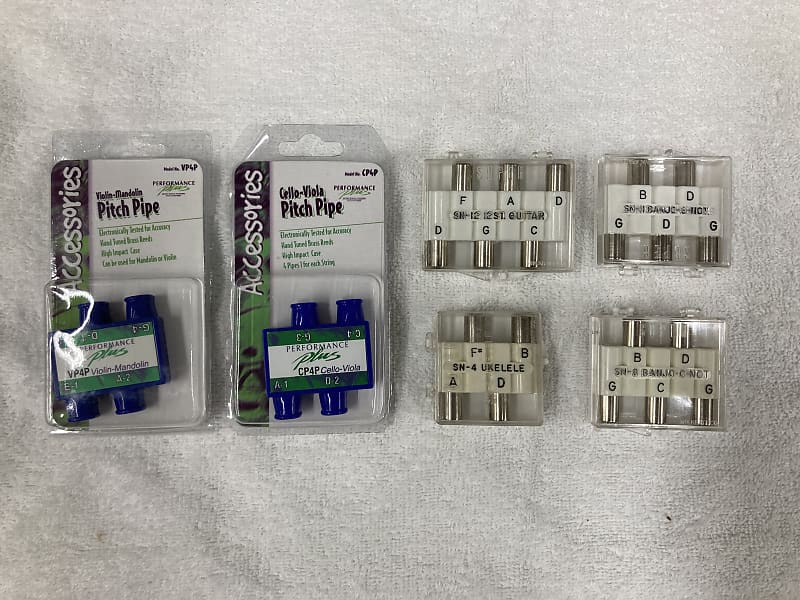 6 Pitch Pipes Violin/Mandolin, Cello/Viola, 12 String Reverb