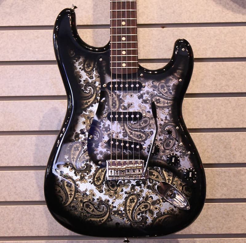 Fender Black Paisley Stratocaster MIJ Limited Edition with Hard Case image 1