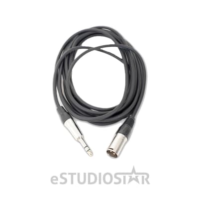 6.0m Y audio cable, with 3.5 mm stereo mini Jack to double 6.35 mm