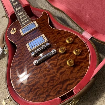 ROOT BEER 🍺! 2020 Gibson Custom Shop M2M Les Paul Standard '59 Historic Reissue Trans Brown Burst Sunburst Natural Walnut Back R9 1959 59 Figured F Quilt Q Top Full Gloss ABR-1 Killer Quilt Special Order 5A CustomBuckers Made To Measure Japan Supreme image 24