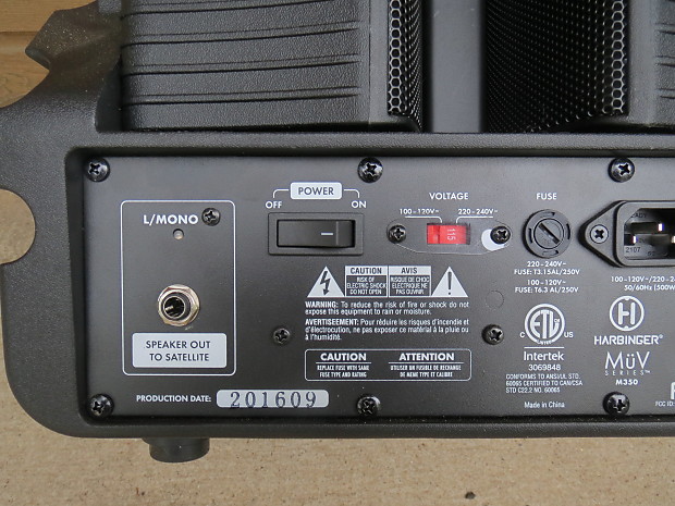 Harbinger M350 Portable PA Stereo or Mono System with Subwoofer