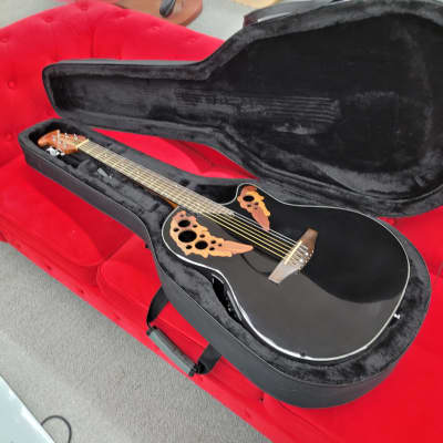 Ovation Applause AE44-5 Mid Depth Acoustic Electric with case - Black image 2
