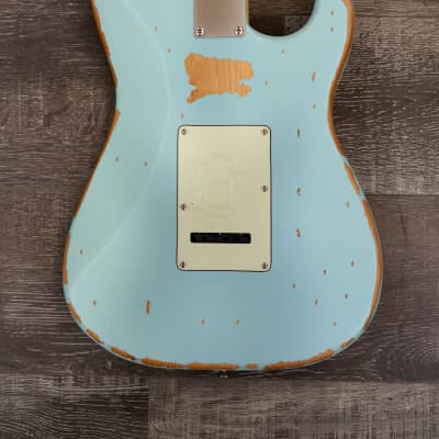 AIO S3 Left Handed Electric Guitar - Relic Sonic Blue (Maple Fingerboard) w/Gator Hard Case image 11