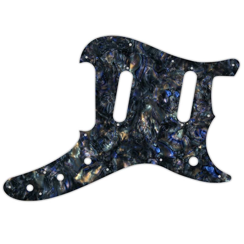 Pickguard For Fender DuoSonic Reissue BLACK ABALONE Reverb UK