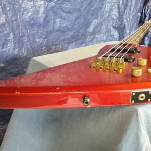 Aria Pro II ZZ Custom bass 1984 Amber Red image 1
