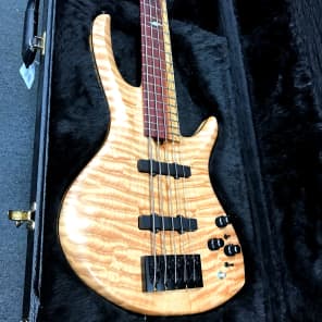 Roscoe Century 3005 J 34" scale Jazz Bass Guitar + custom upgrades extras Purpleheart Maple Ash image 7