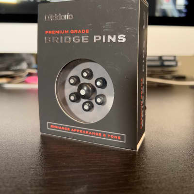 D'Addario Planet Waves PWPS Ebony Bridge Pins with End Pin Set for sale