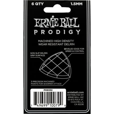 Ernie Ball 9332 Prodigy Large Shield Pick, 1.5mm, 6 Pack image 3