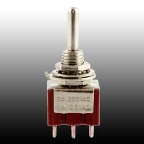 Allparts EP-4180-010 On-On-On DPDT Bat Mini Toggle Switch