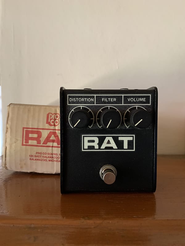 1988 ProCo RAT - Woodcutter / Flat Box / Green PCB | Reverb Portugal