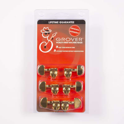 Grover 102G  Original Rotomatic Tuners 3 +3 Gold Finish image 1