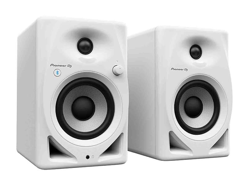 Pioneer DJ DM-40D-BT-W 4-inch Desktop Active Monitor Speaker with Bluetooth - White image 1