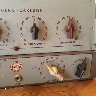 Stromberg-Carlson AU35 AU-35 Tube PA Amp Pre Mixer 30 Watts Mono HUGE 1950s - Grey Steel image 5