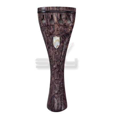 Sky New High Quality 4/4 Full Size Rosewood Violin Tailpiece Carved Shell Inlay Dark Color