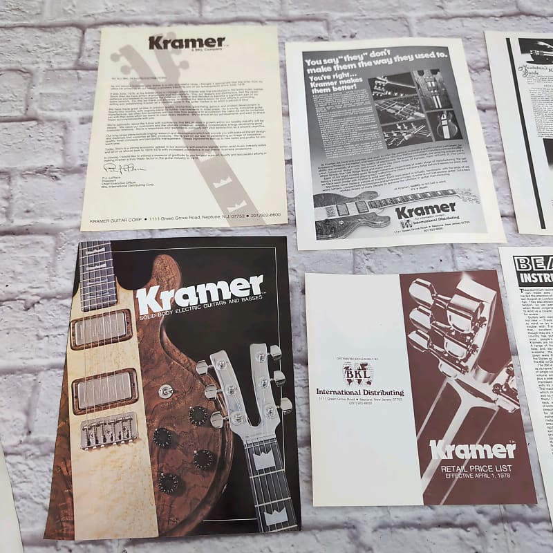 Kramer 1978 Product Catalog Guitar Book Reverb