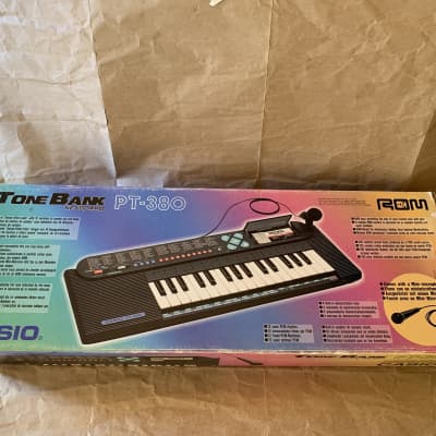 CASIO PT-380 ピッカピカトーン キーボード・マイク・ROM5本