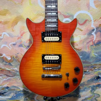 O.C. GDE-753 Electric Guitar Cherry Burst w/ Hard Case (Used) image 2