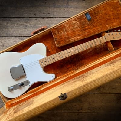 1958 Fender Esquire in See Through Blonde finish with original Tweed hard shell case image 19