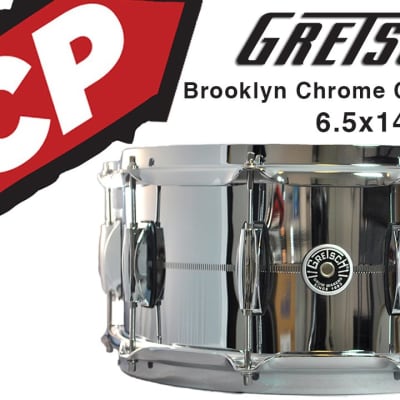 Gretsch Brooklyn Chrome Over Brass Snare Drum 14x6.5 image 3