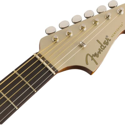 Fender Newporter Player Acoustic Electric Guitar - Champagne Gold image 8