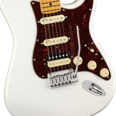 Fender American Ultra Stratocaster HSS MN Arctic Pearl w/Hardshell Case image 3