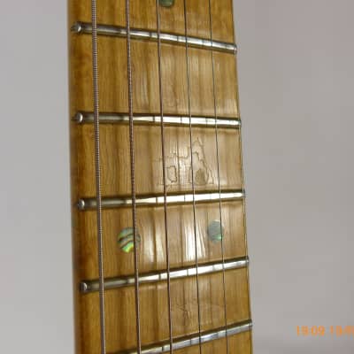 Jerzy Drozd Stratocaster 1996 Trans Amber-Orange image 11
