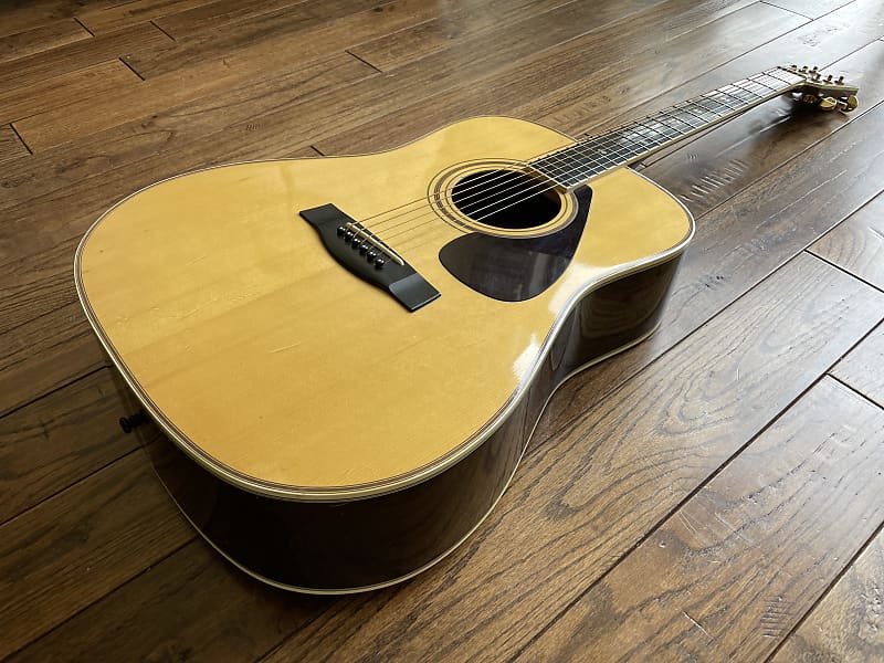 1970s Yamaha L6 Dreadnought Acoustic Guitar w/ OHSC MIJ | Reverb