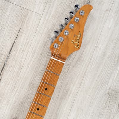Suhr Standard Plus Guitar, Roasted Maple Fretboard, Trans Charcoal Burst image 19