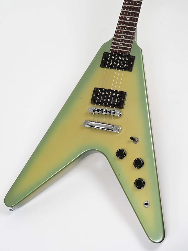 Gibson Flying V 1984 Rare Green Burst Finish with Case image 1